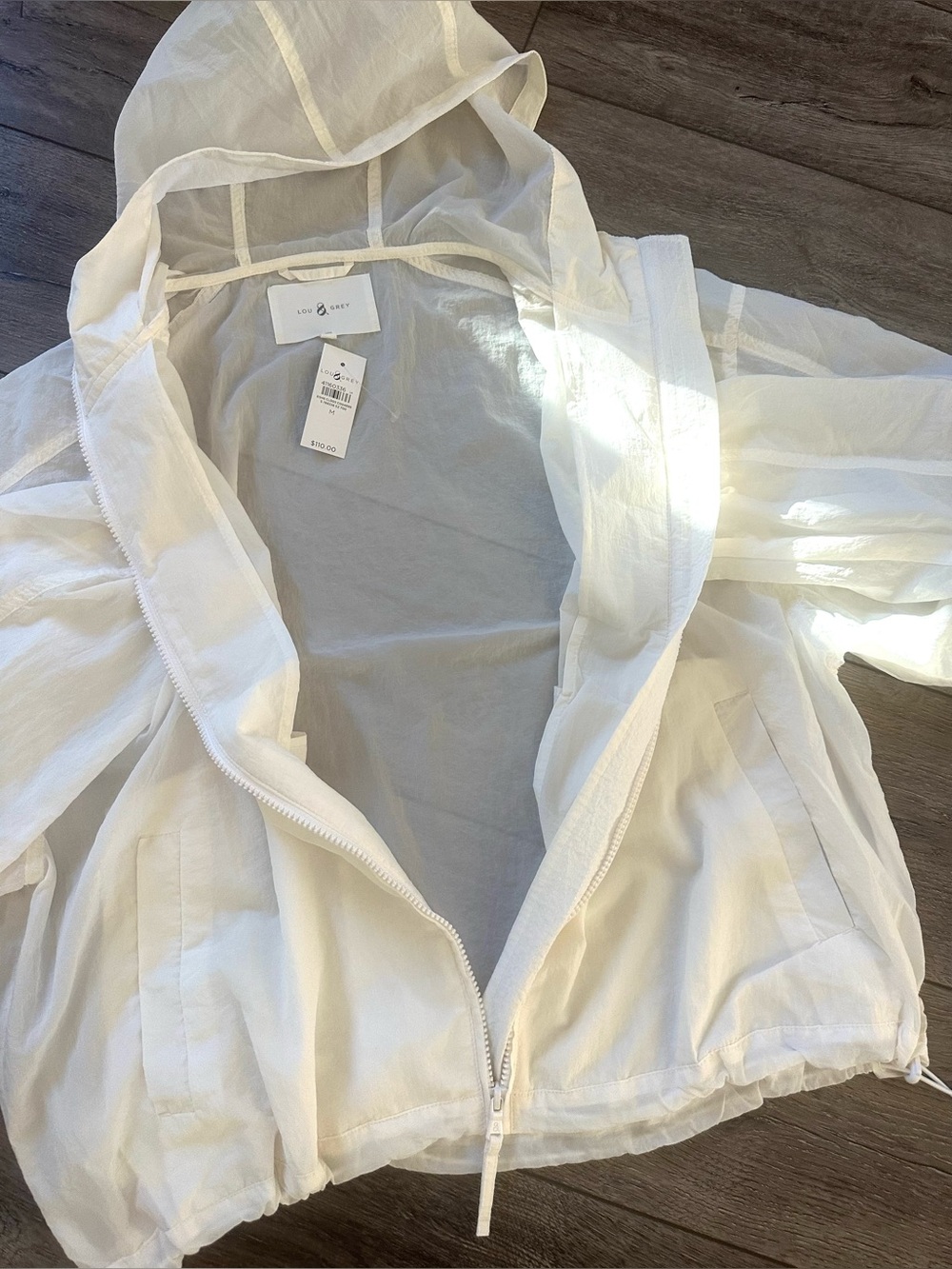 Lou & Grey White Hooded Utility Jacket